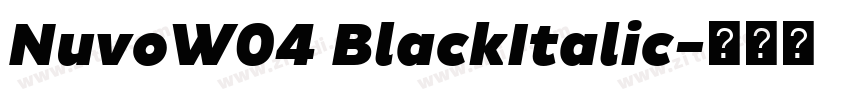 NuvoW04 BlackItalic字体转换 NuvoW04 BlackItalic字体转换